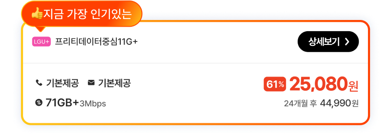 LGU+프리티데이터중심11G
